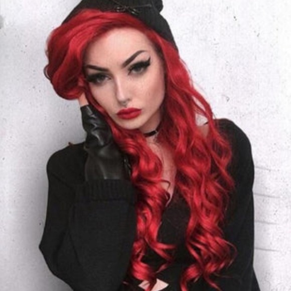 22” Red BODY WAVY Lace Front Wig NEW